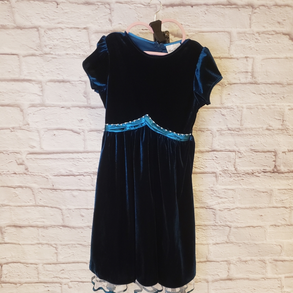 Rare Editions velvet dress, size 10/12